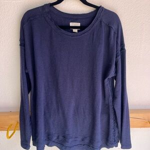 Caslon Casual Navy Blue Long Sleeve Top